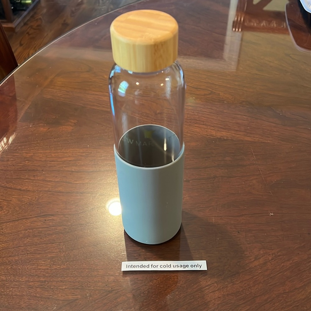 Glass water bottle